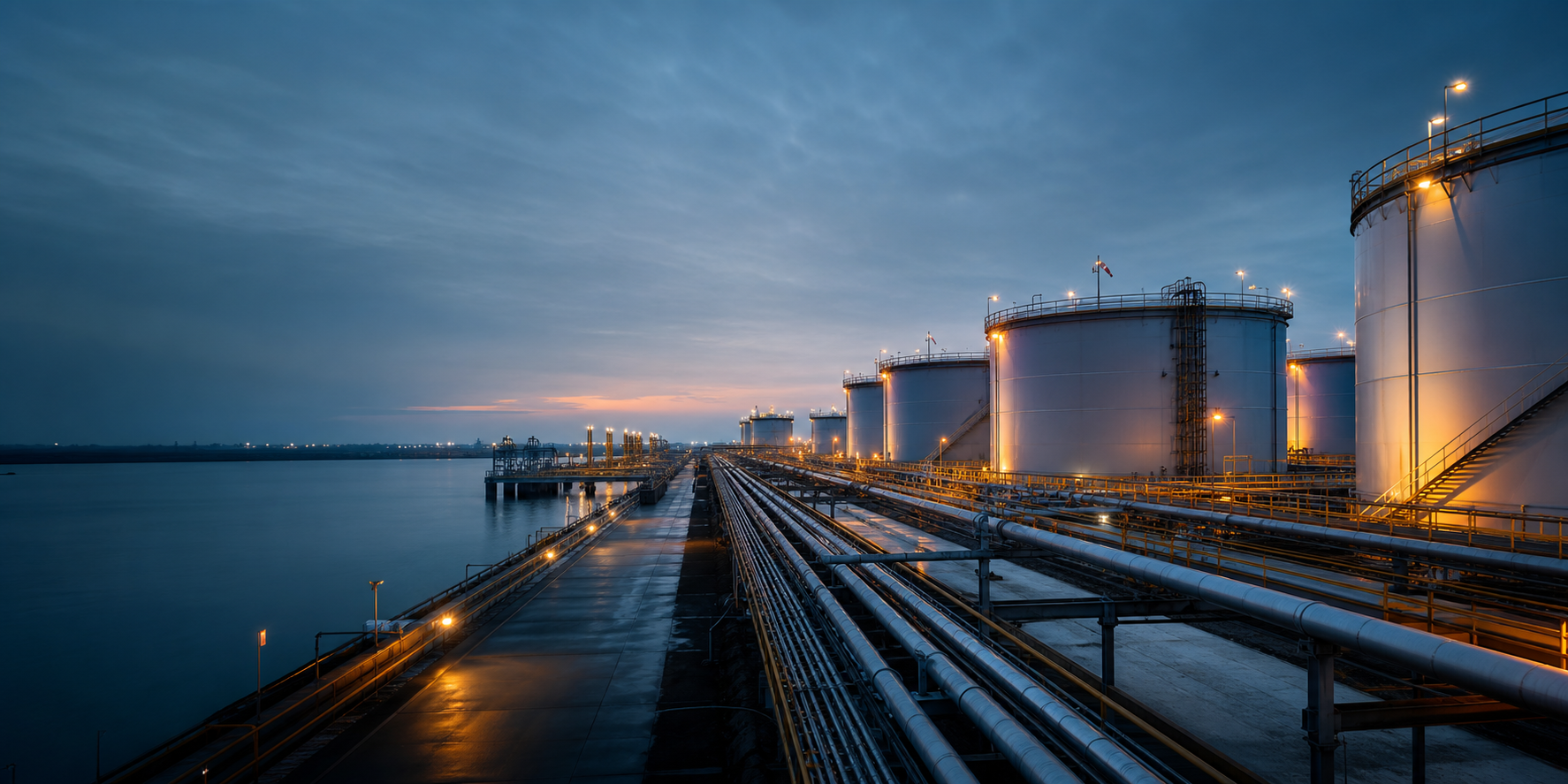 Fuel terminal storage tanks, loading infrastructure and connected operations